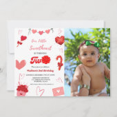 Roze & Rode Hart Valentijn 2e Verjaardag Kaart (Voorkant)