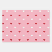 Roze Rode Hart Xo Xo Inpakpapier Vel (Voorkant 3)