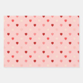 Roze Rode Hart Xo Xo Inpakpapier Vel (Voorkant 2)