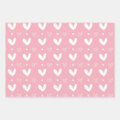 Roze Rode Hart Xo Xo Inpakpapier Vel (Voorkant 2)