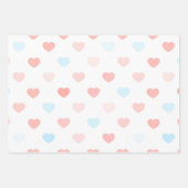 Roze Rode Hart Xo Xo Inpakpapier Vel (Voorkant 3)