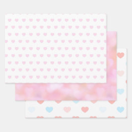 Roze Rode Hart Xo Xo Inpakpapier Vel