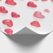 roze rode harten cadeaupapier (Hoek)