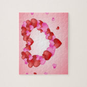 Roze rode harten Jigzaag Puzzle Legpuzzel (Verticaal)