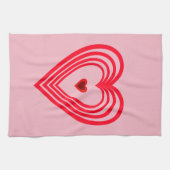 Roze Rode Harten Liefde Valentijnsdag 4Kate Theedoek (Horizontaal)