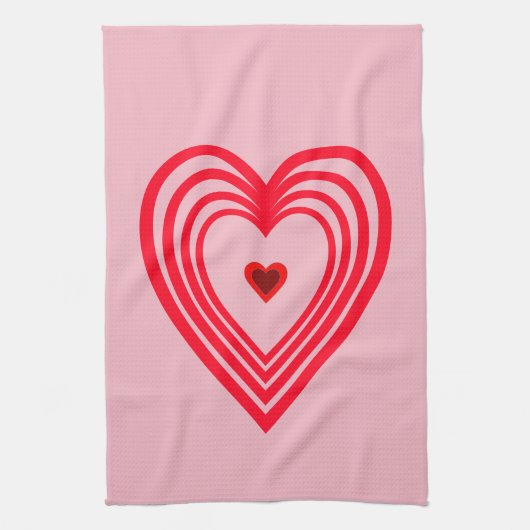 Roze Rode Harten Liefde Valentijnsdag 4Kate Theedoek (Verticaal)
