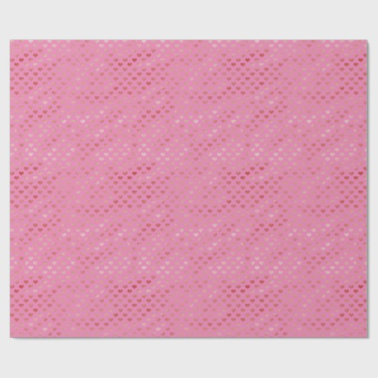 Roze rode harten Ombre Cadeaupapier (Vlak)