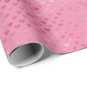 Roze rode harten Ombre Cadeaupapier (Rol Hoek)