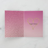 Roze rode harten Ombre Feestdagen Kaart (Binnen)