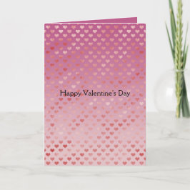 Roze rode harten Ombre Feestdagen Kaart