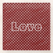 Roze rode harten Ombre Glazen Onderzetter (Voorkant)