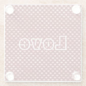 Roze rode harten Ombre Glazen Onderzetter (Achterkant)