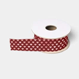 Roze rode harten Ombre Grosgrain Lint