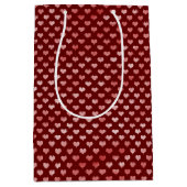 Roze rode harten Ombre Medium Cadeauzakje (Voorkant)