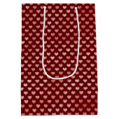 Roze rode harten Ombre Medium Cadeauzakje (Achterkant)