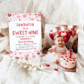 Roze Rode Harten Sweet Een Valentijn Eerste Verjaa Kaart