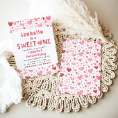 Roze Rode Harten Sweet Een Valentijn Eerste Verjaa Kaart