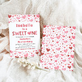 Roze Rode Harten Sweet Een Valentijn Eerste Verjaa Kaart