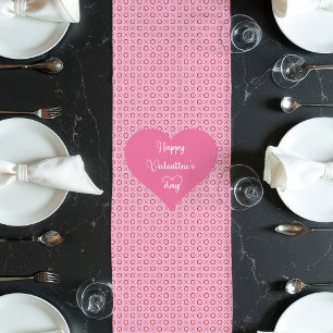 Roze rode harten tafelloper beste Valentijnsgesche