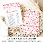 Roze Rode Harten Valentijn Beroemdheid Baby Naam G Kaart