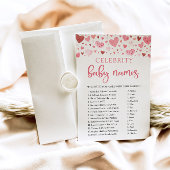 Roze Rode Harten Valentijn Beroemdheid Baby Naam G Kaart