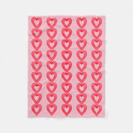 Roze Rode Harten Valentijnsdag 4Eva Fleece Blanke Deken
