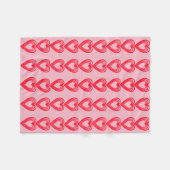 Roze Rode Harten Valentijnsdag bruiloft 4Eve Fleece Deken (Voorkant (Horizontaal))