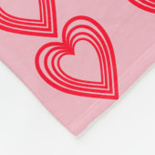 Roze Rode Harten Valentijnsdag bruiloft 4Eve Fleece Deken (Hoek)