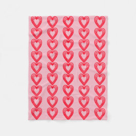 Roze Rode Harten Valentijnsdag bruiloft 4Eve Fleece Deken
