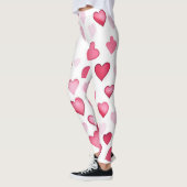 Roze Rode Harten Valentijnse Patroon Leggings (Links)