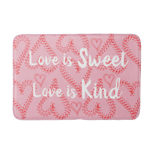  roze rode harten van de Bath Mat