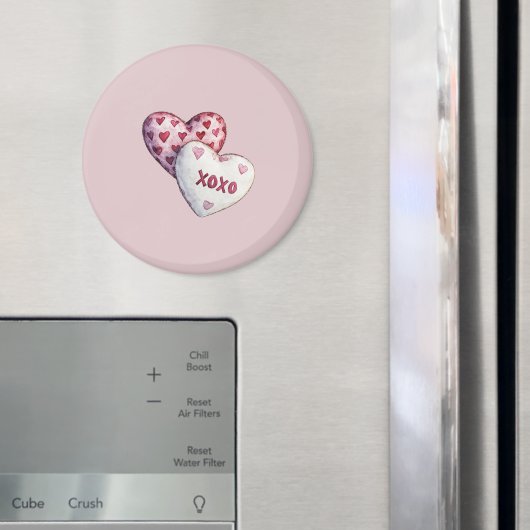 Roze Rode Harten XOXO Magneet (Insitu (Koelkast))