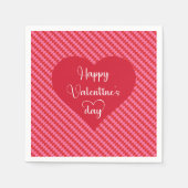 Roze Rode Hartjes Valentijn Dag Servetten Romantis (Voorkant)