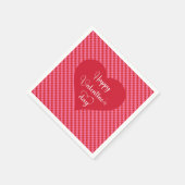 Roze Rode Hartjes Valentijn Dag Servetten Romantis (Hoek)