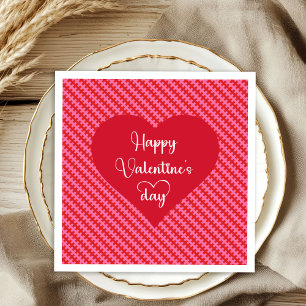 Roze Rode Hartjes Valentijn Dag Servetten Romantis