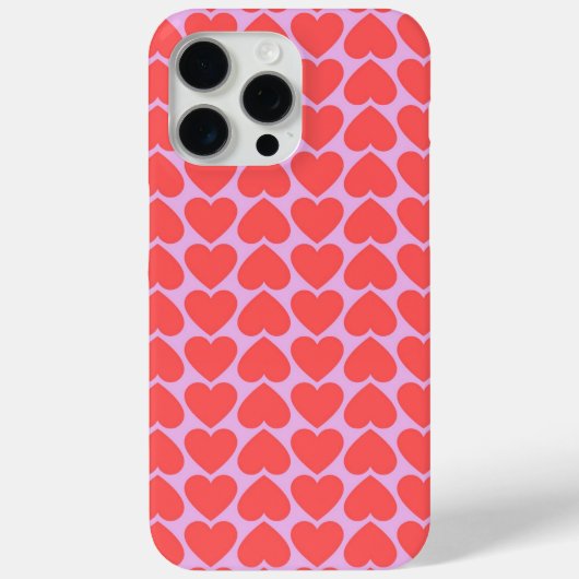 Roze rode hartritme Y2K-patroon Case-Mate iPhone Case (Achterkant)