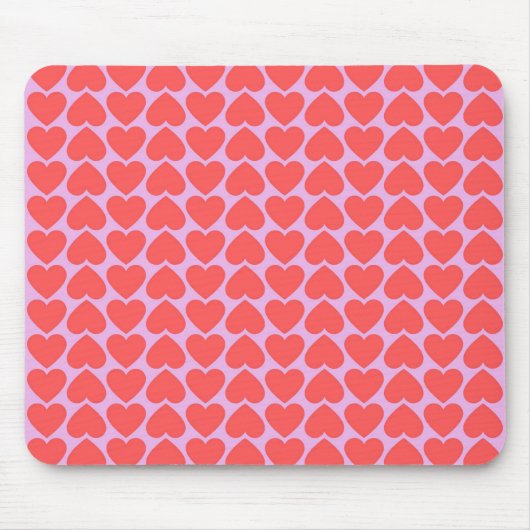 Roze rode hartritme Y2K-patroon Muismat (Voorkant)