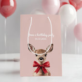 Roze & Rode Herten Gift Bag | Verjaardagsfeest in  Medium Cadeauzakje