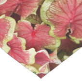 Roze rode kaladiumbladeren Floral Korte Tafelloper (Hoek)