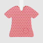 Roze & Rode Kerst Feestjurk Gepersonaliseerd Ornament (achterkant)
