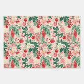 Roze Rode Kerstmis Inpakpapier Vel (Voorkant 3)