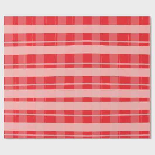 Roze rode kerstplak cadeaupapier (Vlak)