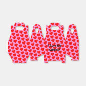 Roze rode klauw Ik hou van je Valentijnsdag Bedankdoosjes (Uitgevouwen)