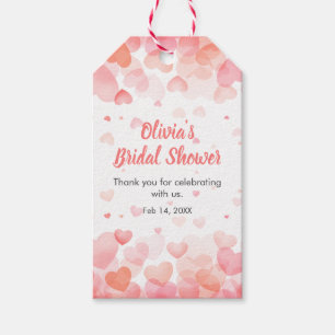 Roze & Rode Liefde is in de Lucht Bruiloft Feest Cadeaulabel