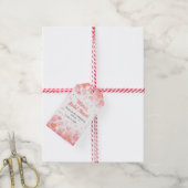 Roze & Rode Liefde is in de Lucht Bruiloft Feest  Cadeaulabel (Met Touw)