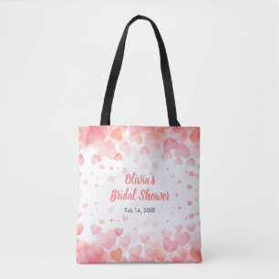Roze & Rode Liefde is in de Lucht Bruiloft Feest Tote Bag