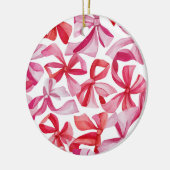 Roze & Rode Lintjes Kerst Ornament (Links)
