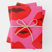 Roze & Rode Lippen Inpakpapier Vel (In situ)