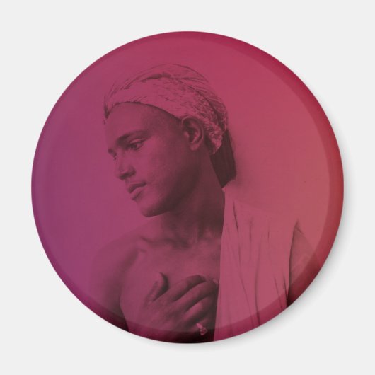 Roze Rode Maghreb Tunesische Djerba Boy Man Male M Magneet (Voorkant)