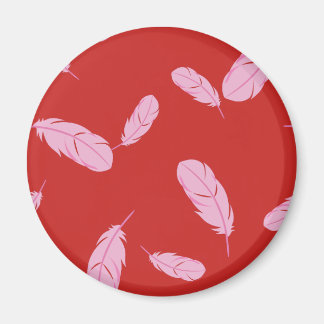 Roze & rode magneet - veren